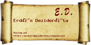 Erdős Dezideráta névjegykártya