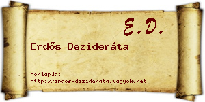 Erdős Dezideráta névjegykártya